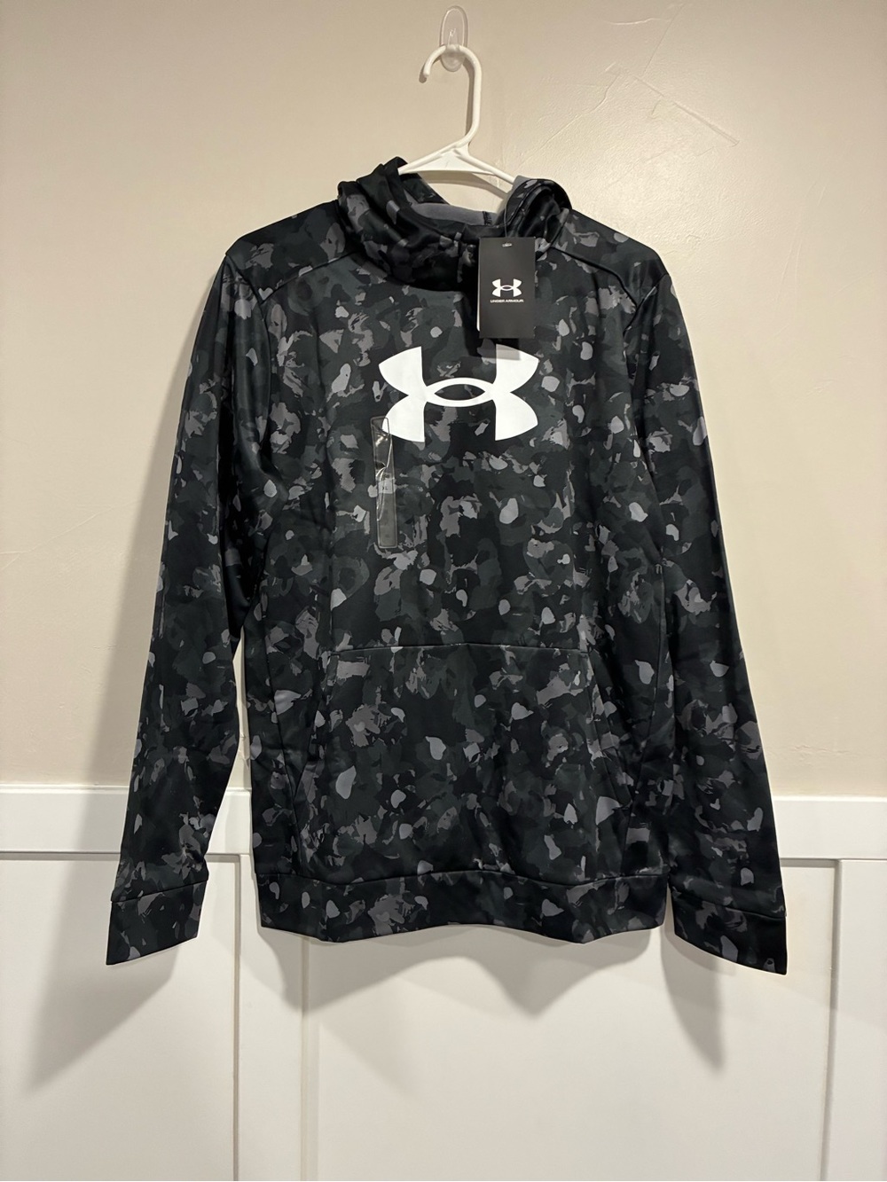 Under Armour Kids Black & Gray Camo Hoodie
